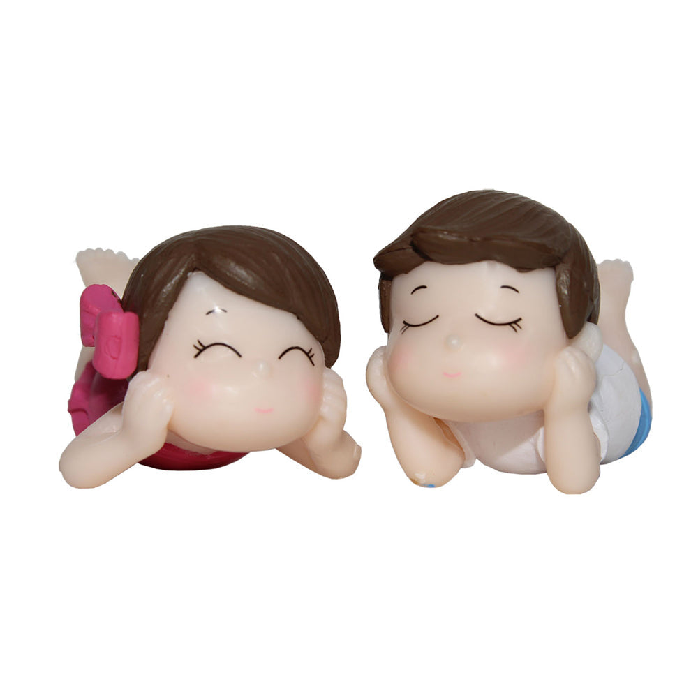 Lying Boy & Girl Couple Miniature