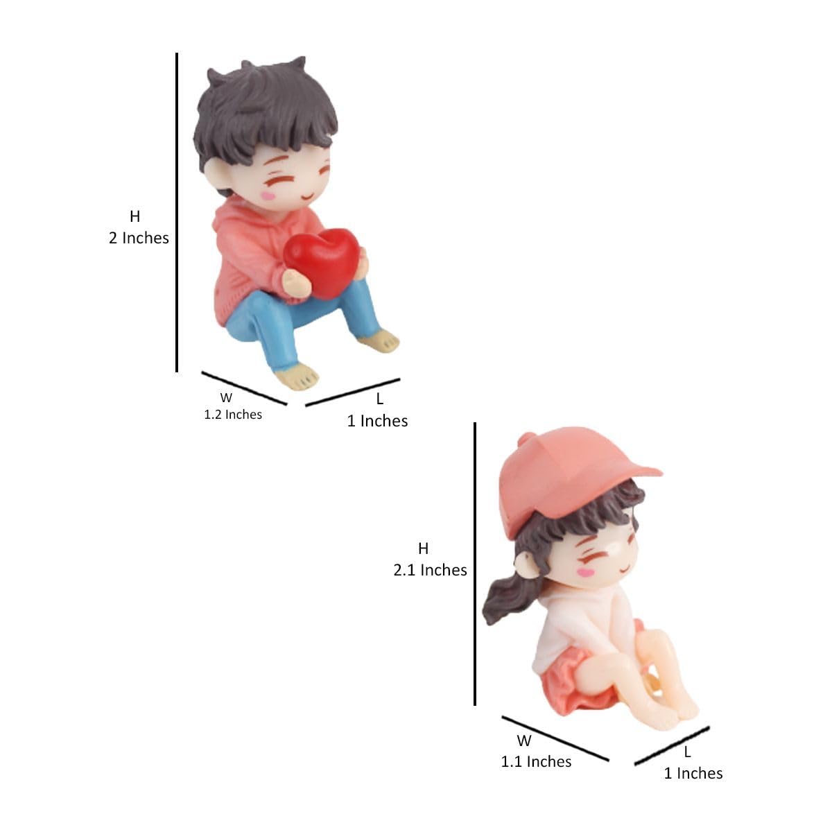 Couple Holding Heart Miniature