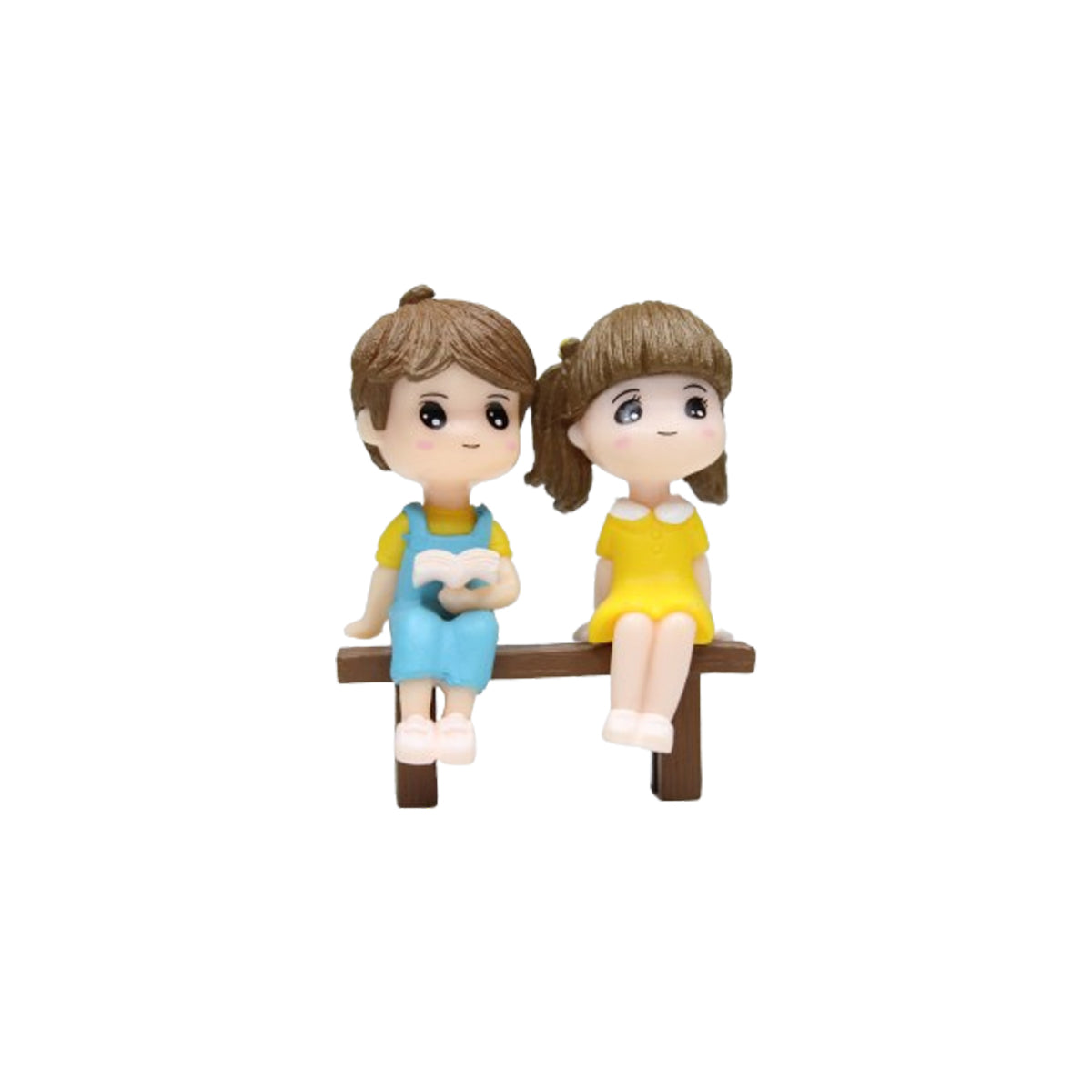 Small Kids on Bench Miniature Set