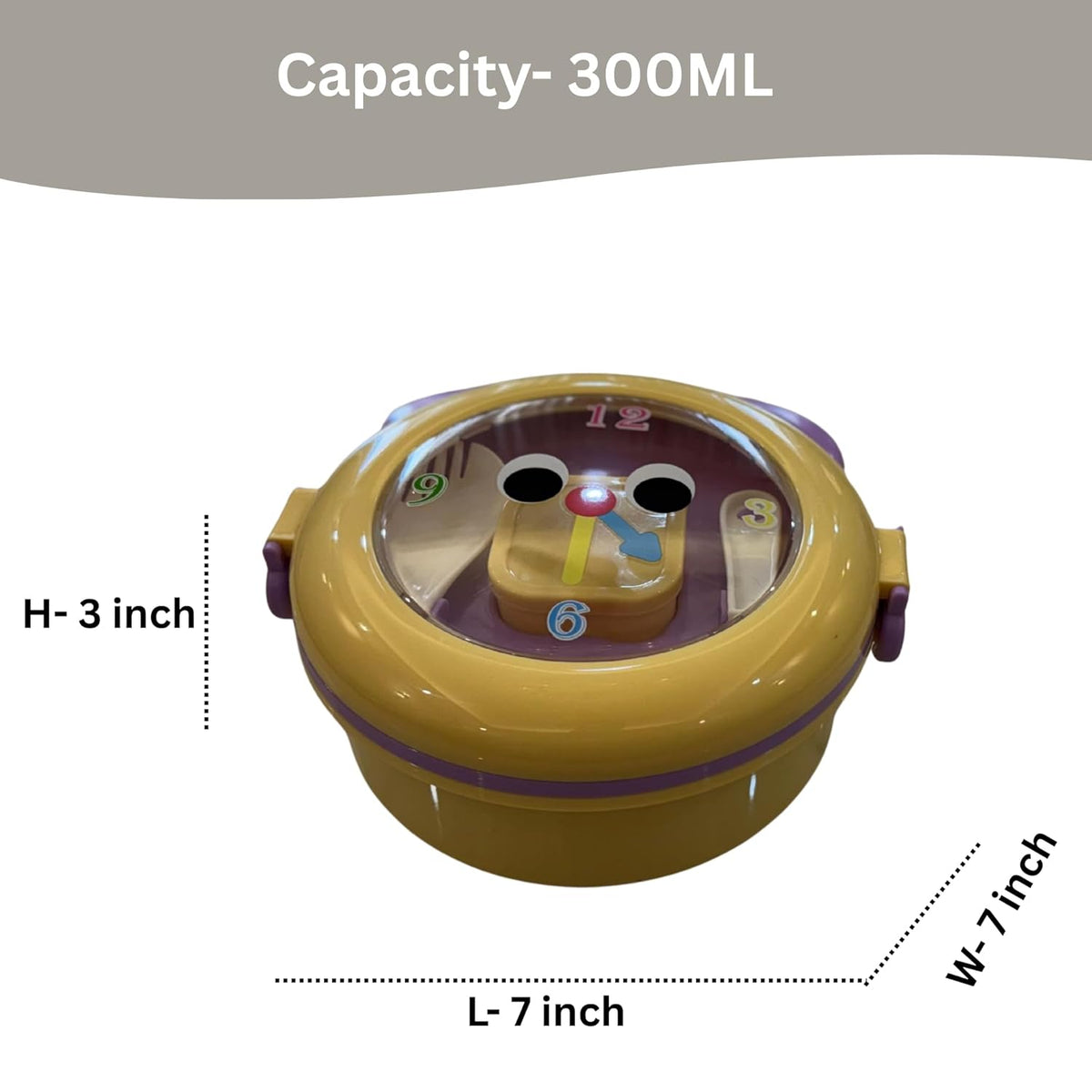Round Clock Tiffin Box