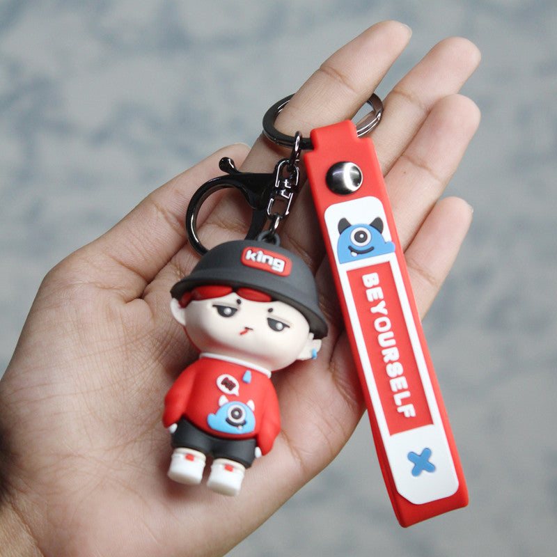 Be Yourself Keychain - Red