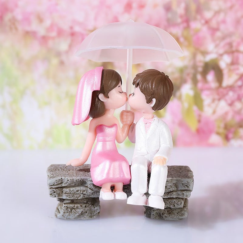 Romantic Kissing Couple Figurine