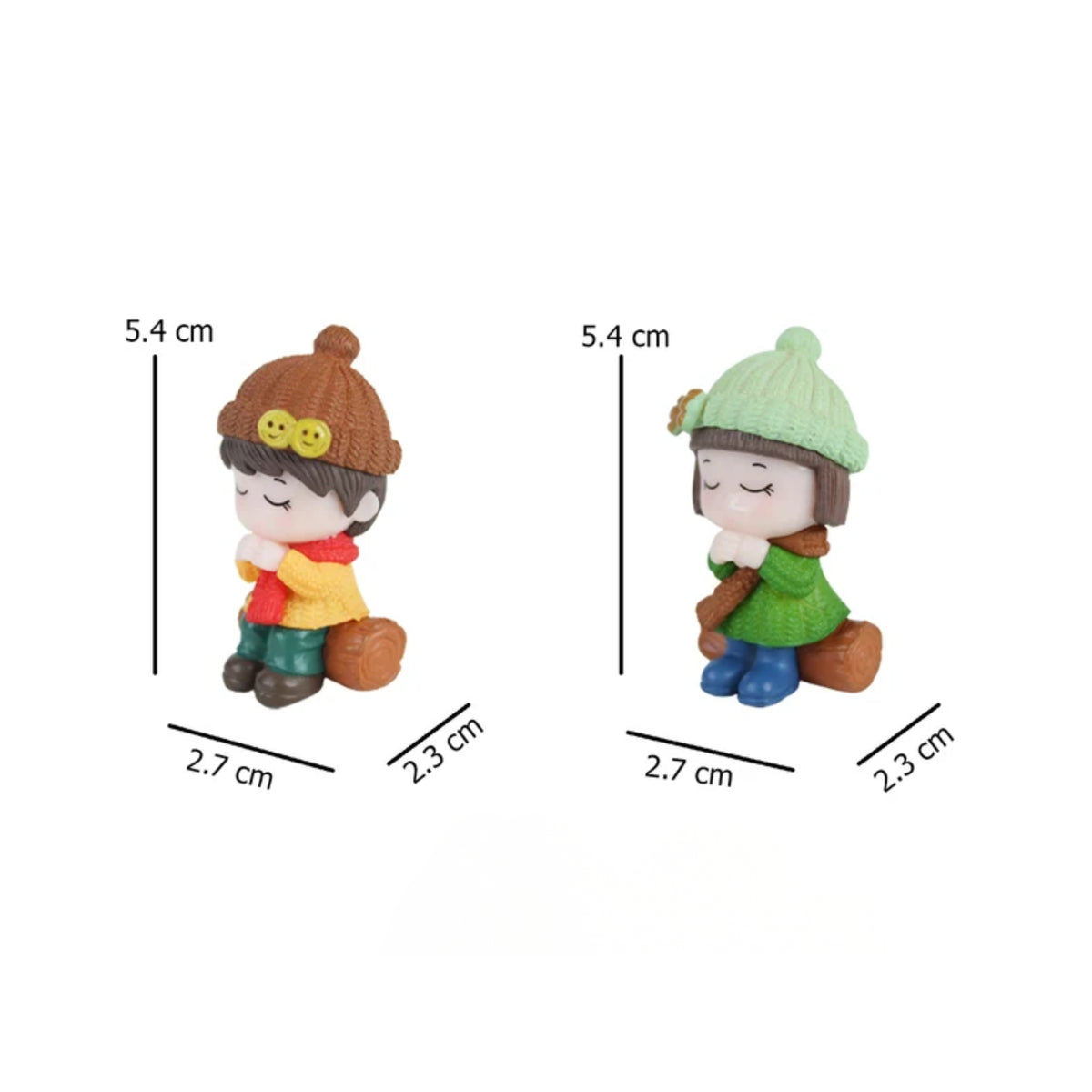 Kids with Bonfire Miniature (Brown & Green)