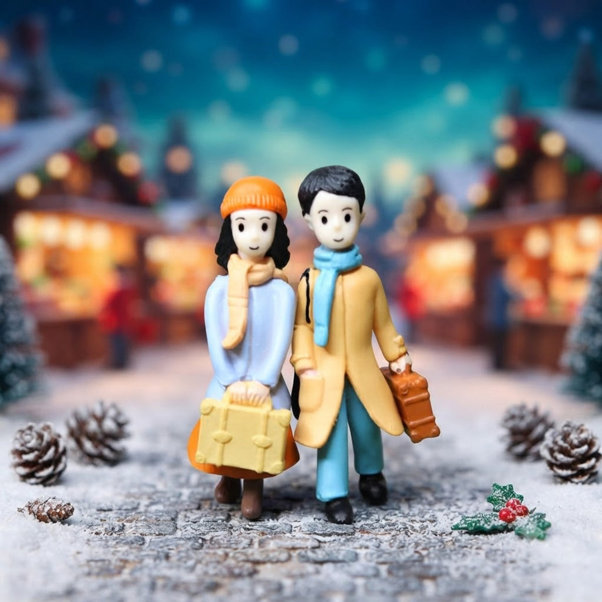 Winter Couple Miniature