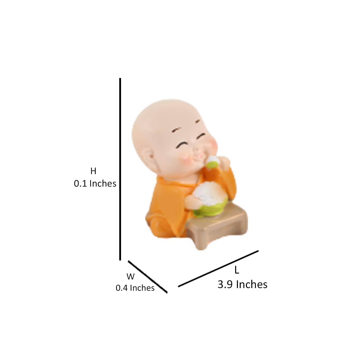 Smiling Monk Figurines - Pack of 5