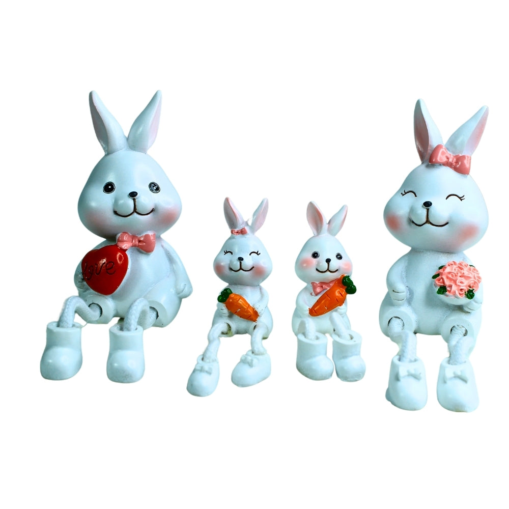 Bunny family hanging dolls set of 4
