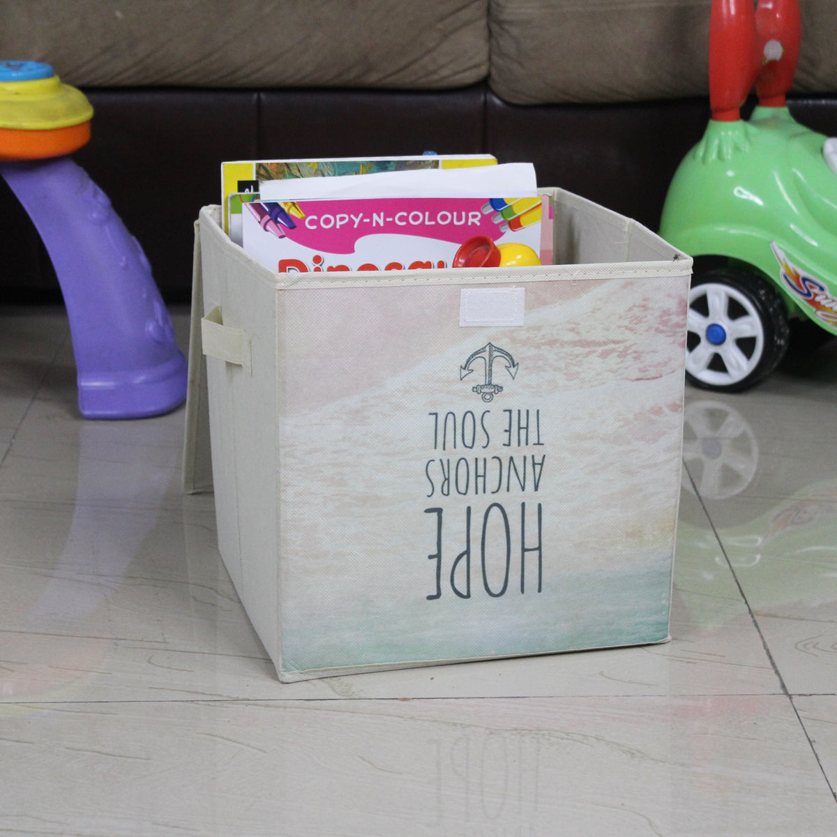 Fabric Storage Box with Lid - Style 10
