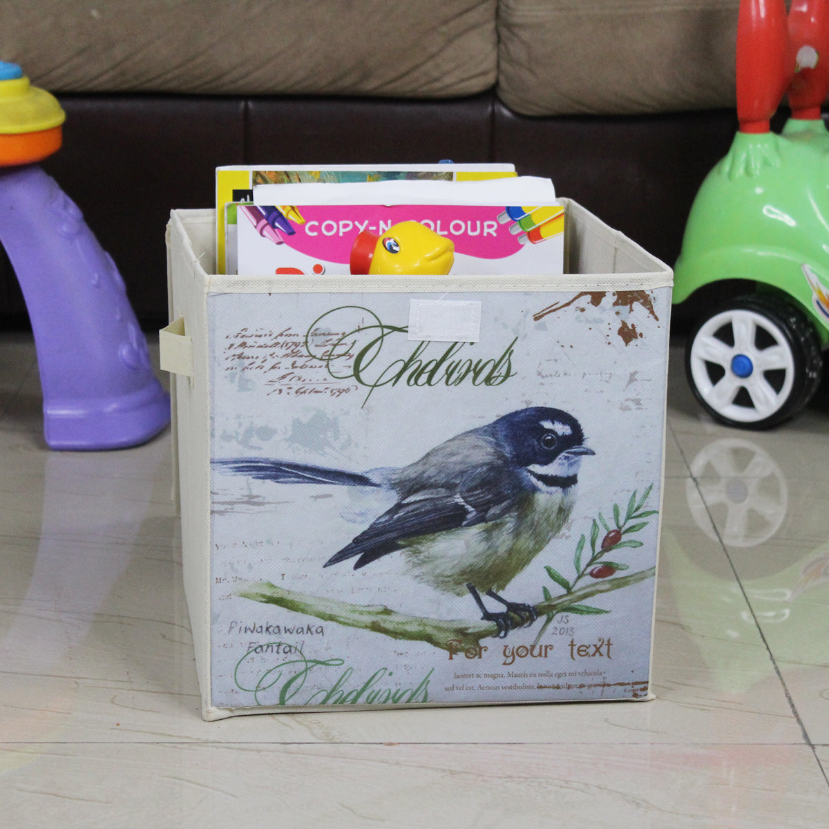 Fabric Storage Box with Lid - Style 14