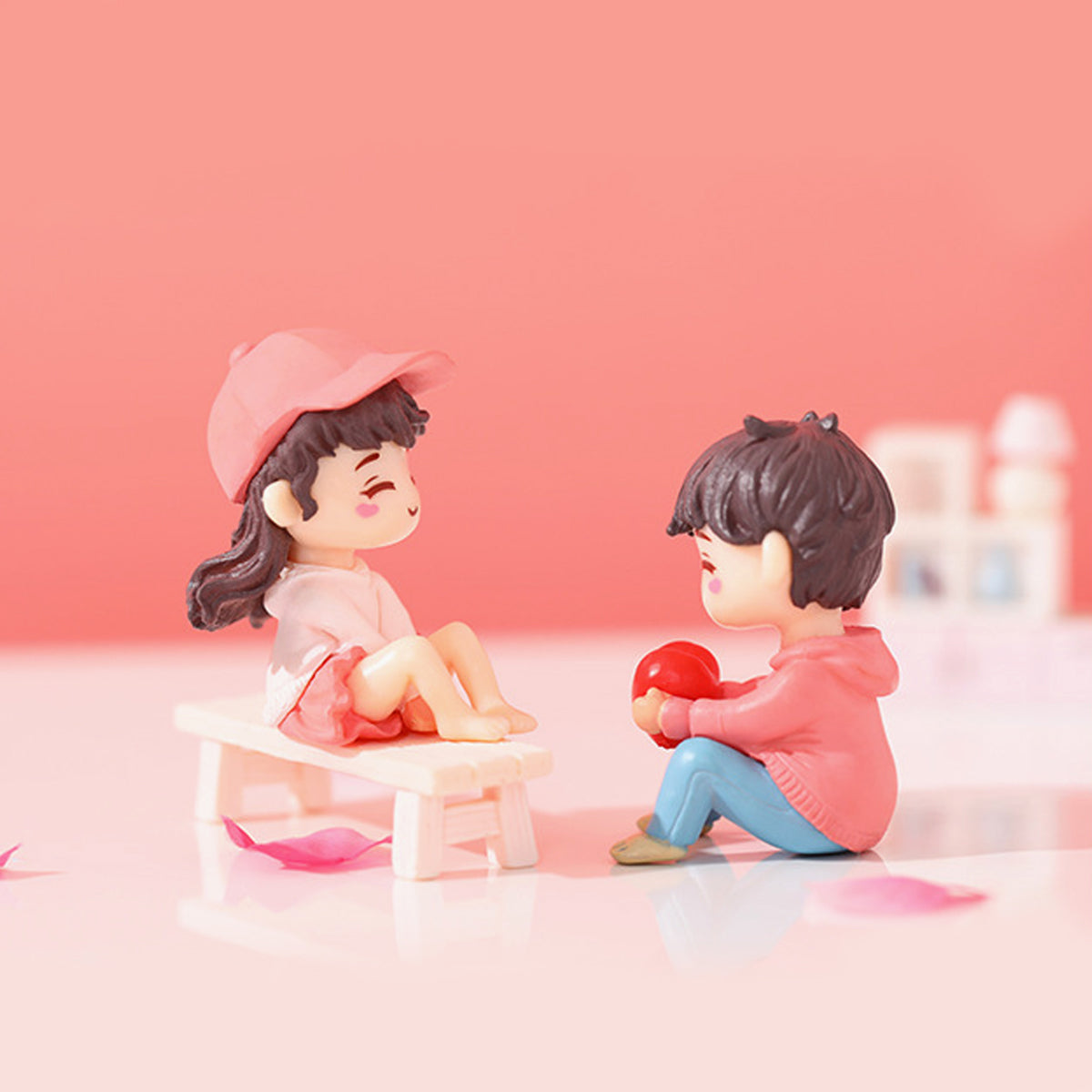 Couple Holding Heart Miniature