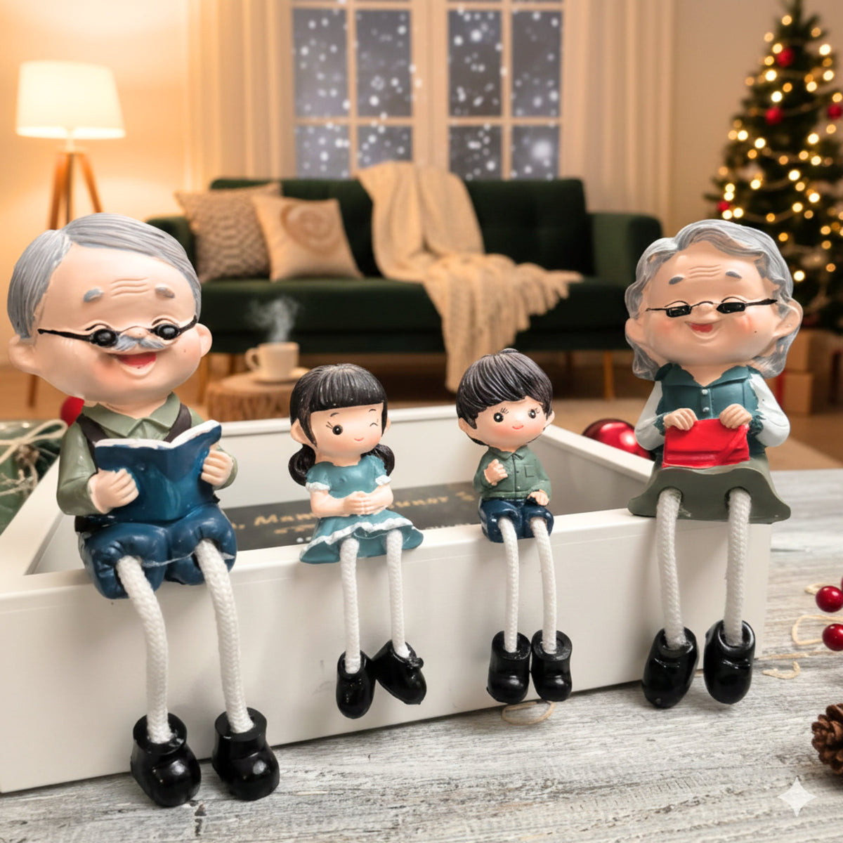 4-Piece Grandparents & Grandkids Shelf Sitter