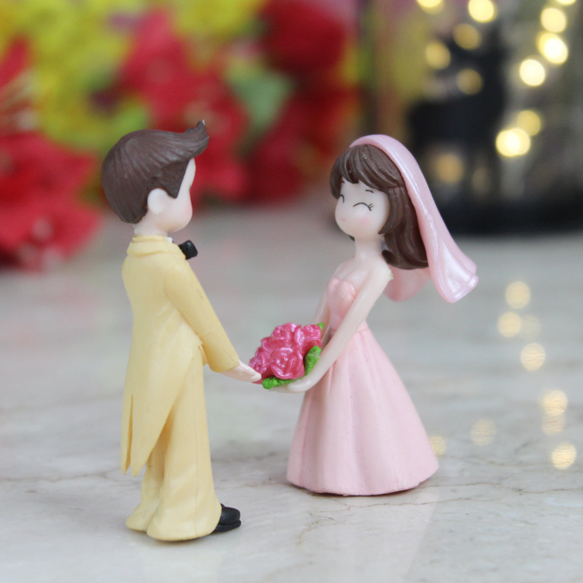 Marriage Couple Miniature (Pink & Beige)