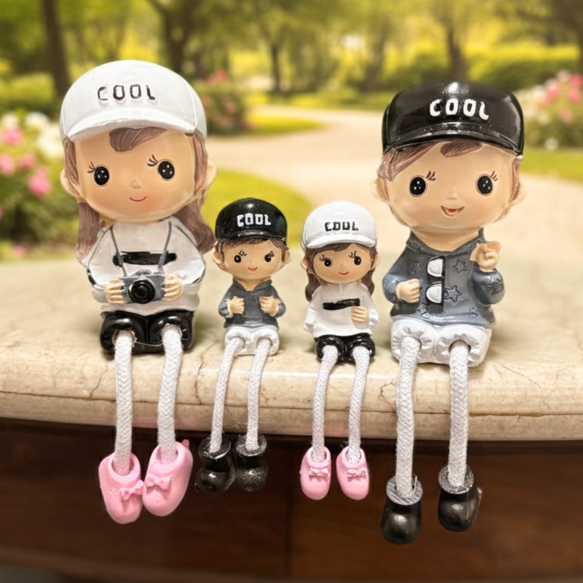 Family Shelf Hanging Dolls - Set of 4