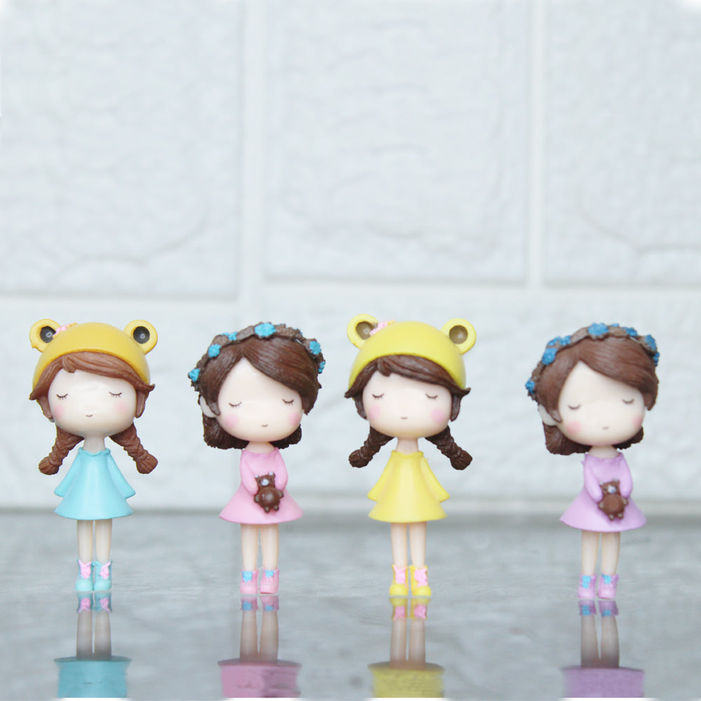Set of 4 Girls Miniature Figurines