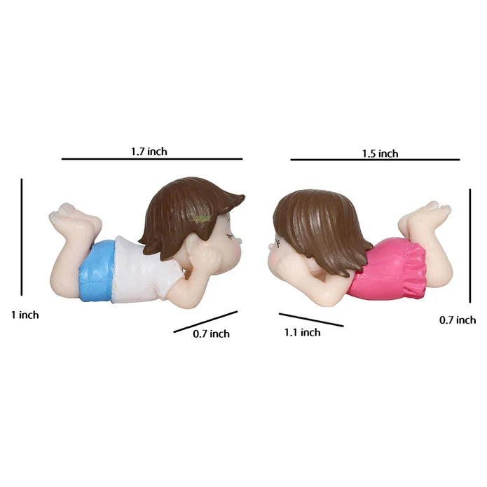 Lying Boy & Girl Couple Miniature
