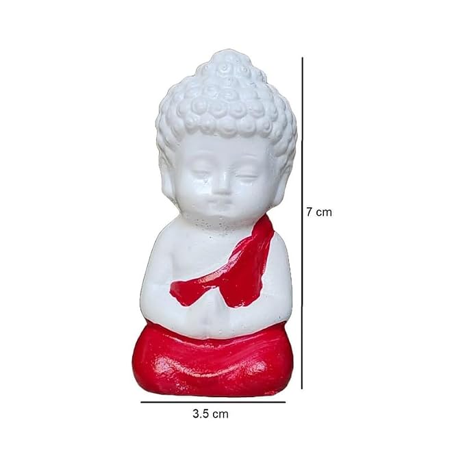 Mini Meditating Monk Statues - Set of 4