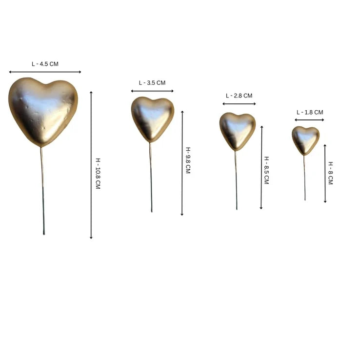 Golden Hearts Cake Topper