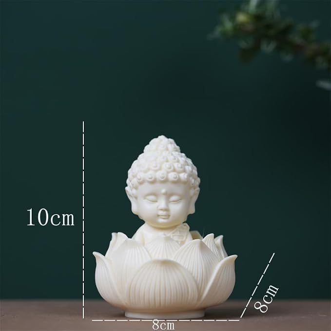 White Resin Monk on Lotus
