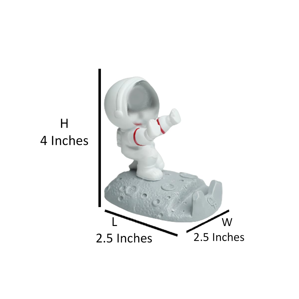 Astronaut Phone Stand - Silver