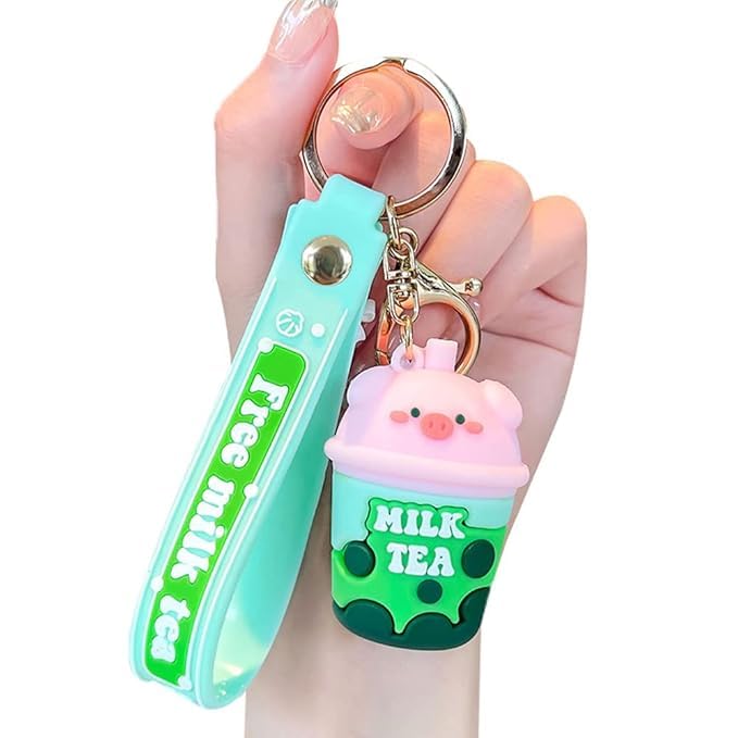 Milk Tea Keychain - Green