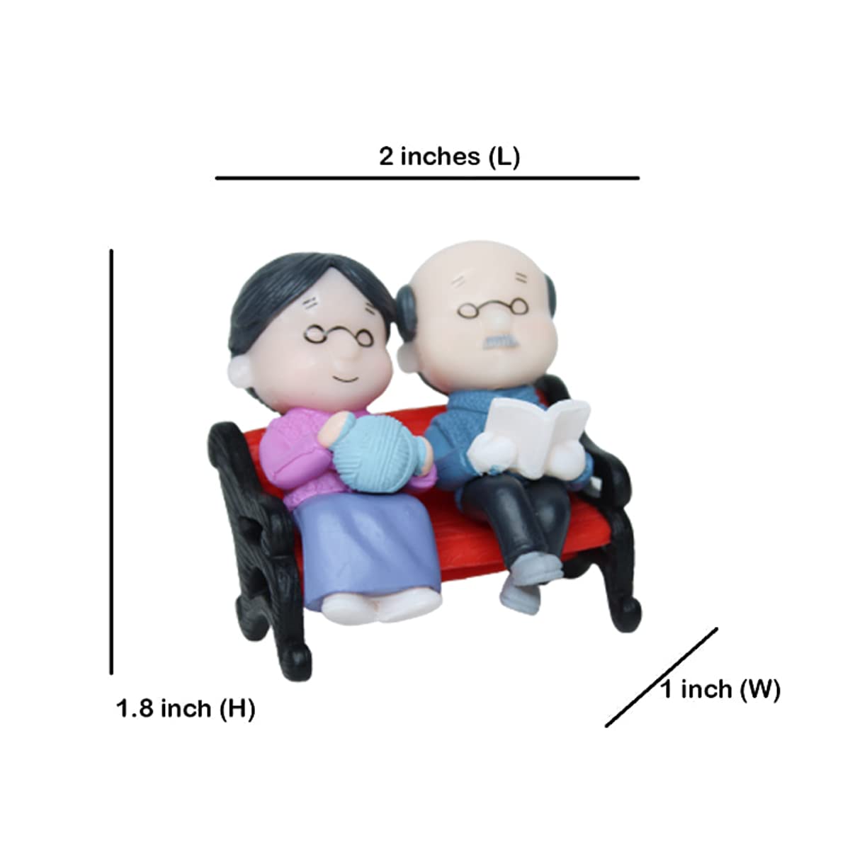 Grandparents on Bench Miniature