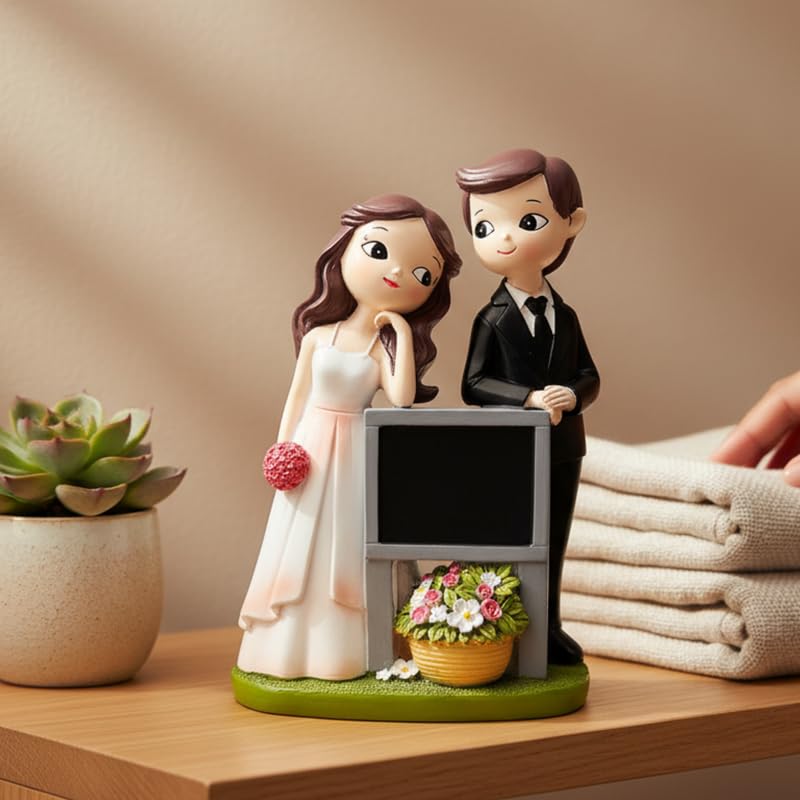 Wedding Couple Figurine - Blackboard Edition