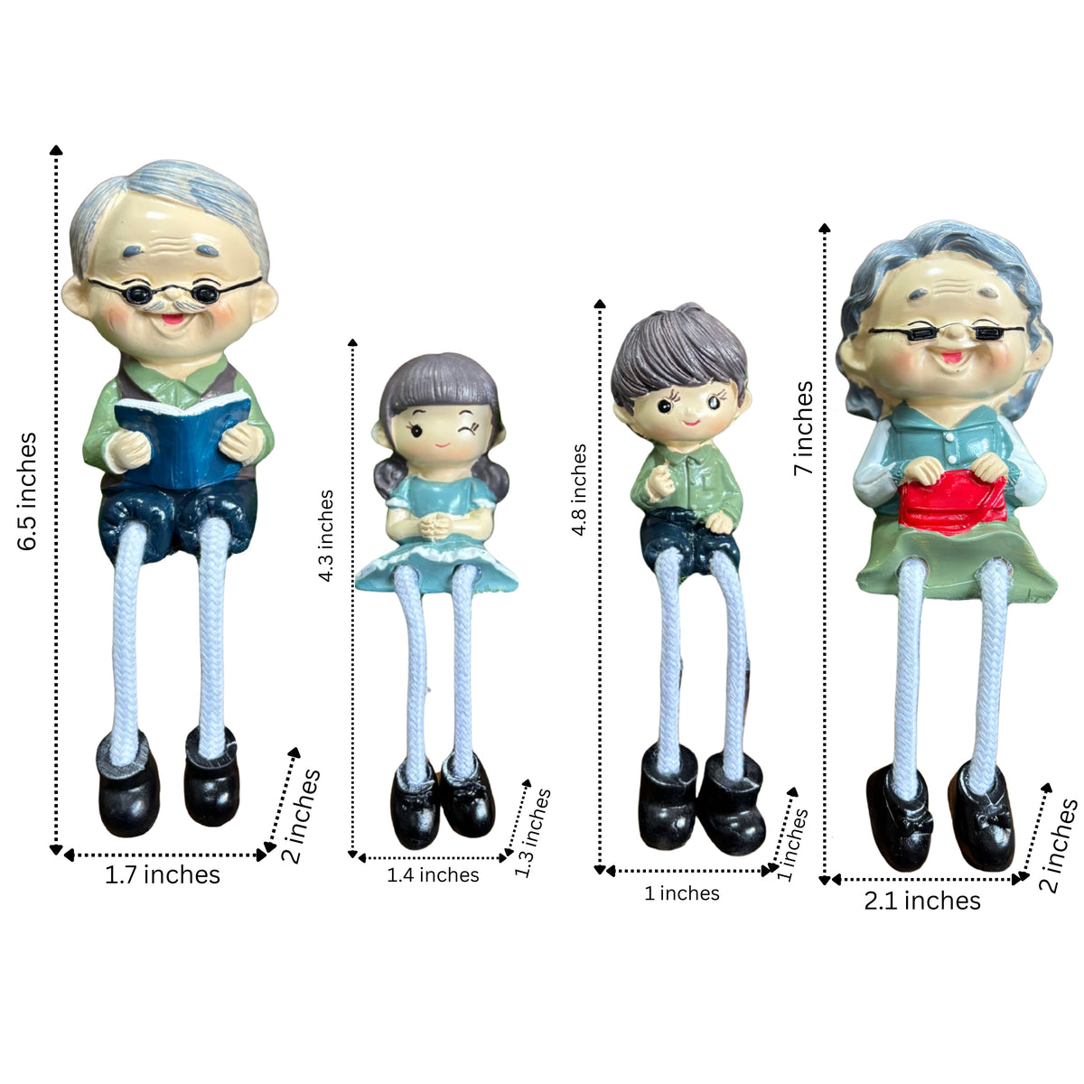 4-Piece Grandparents & Grandkids Shelf Sitter