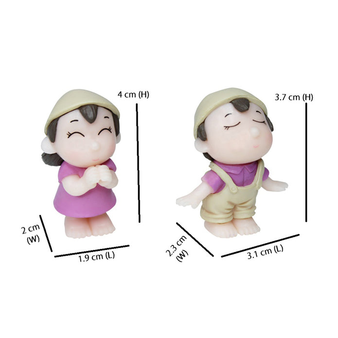 Set of 4 Small Couple Miniature