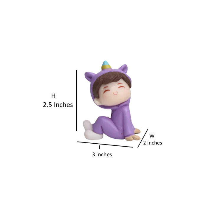 Purple Dress Couple Miniature (Sitting)