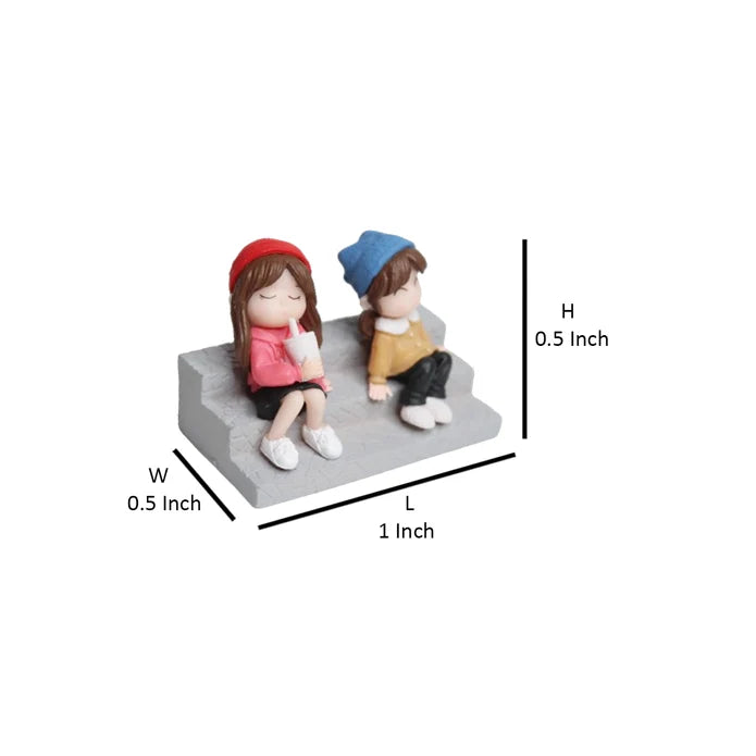 Two Sisters on Stairs Miniature