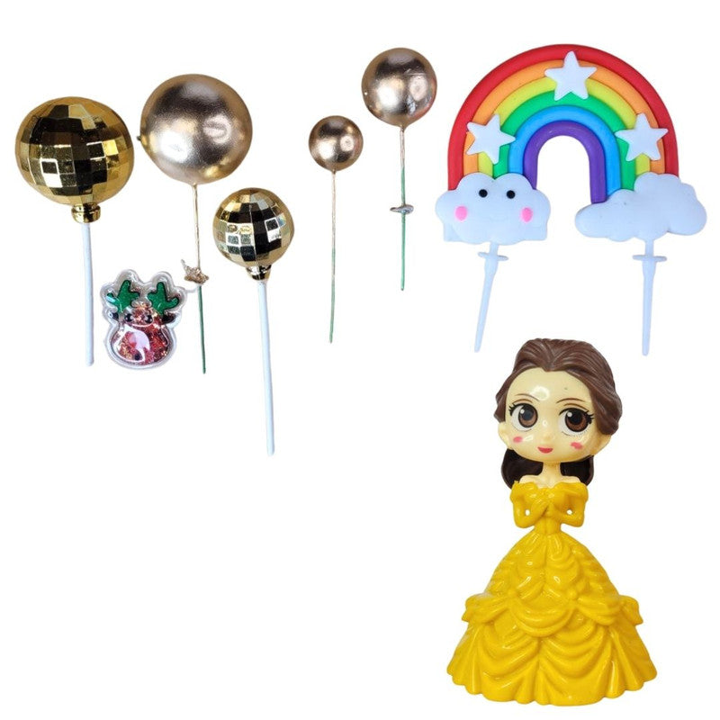 Princess Cake Topper - Yellow Gown