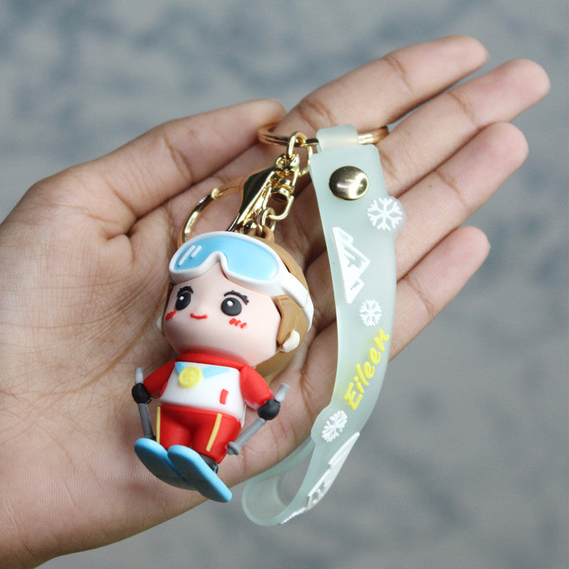Ski Girl Keychain