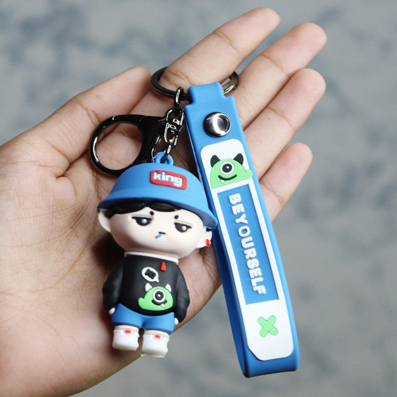 Be Yourself Keychain - Blue