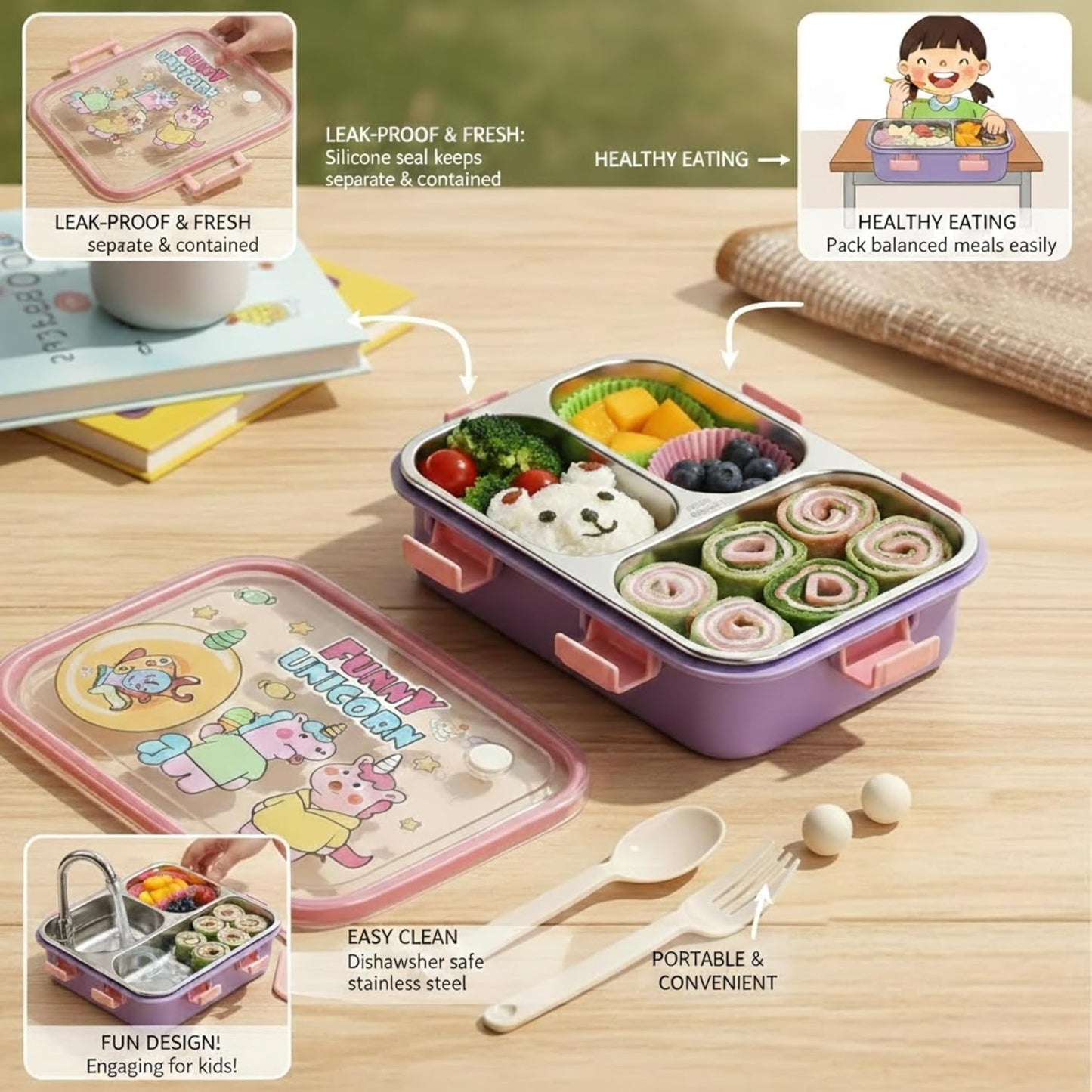 Cartoon Bento Lunch Box