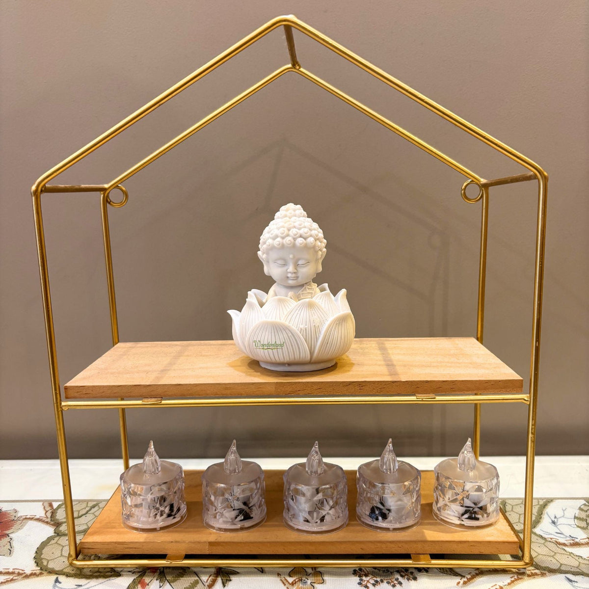 White Resin Monk on Lotus