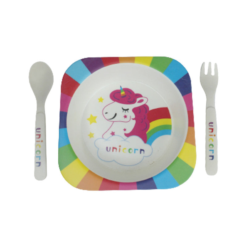 Bamboo Fiber Kids Utensils - Horse