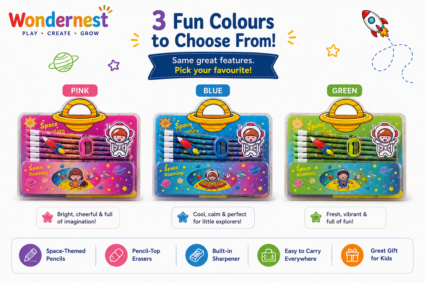 Space Explorer Stationery Set