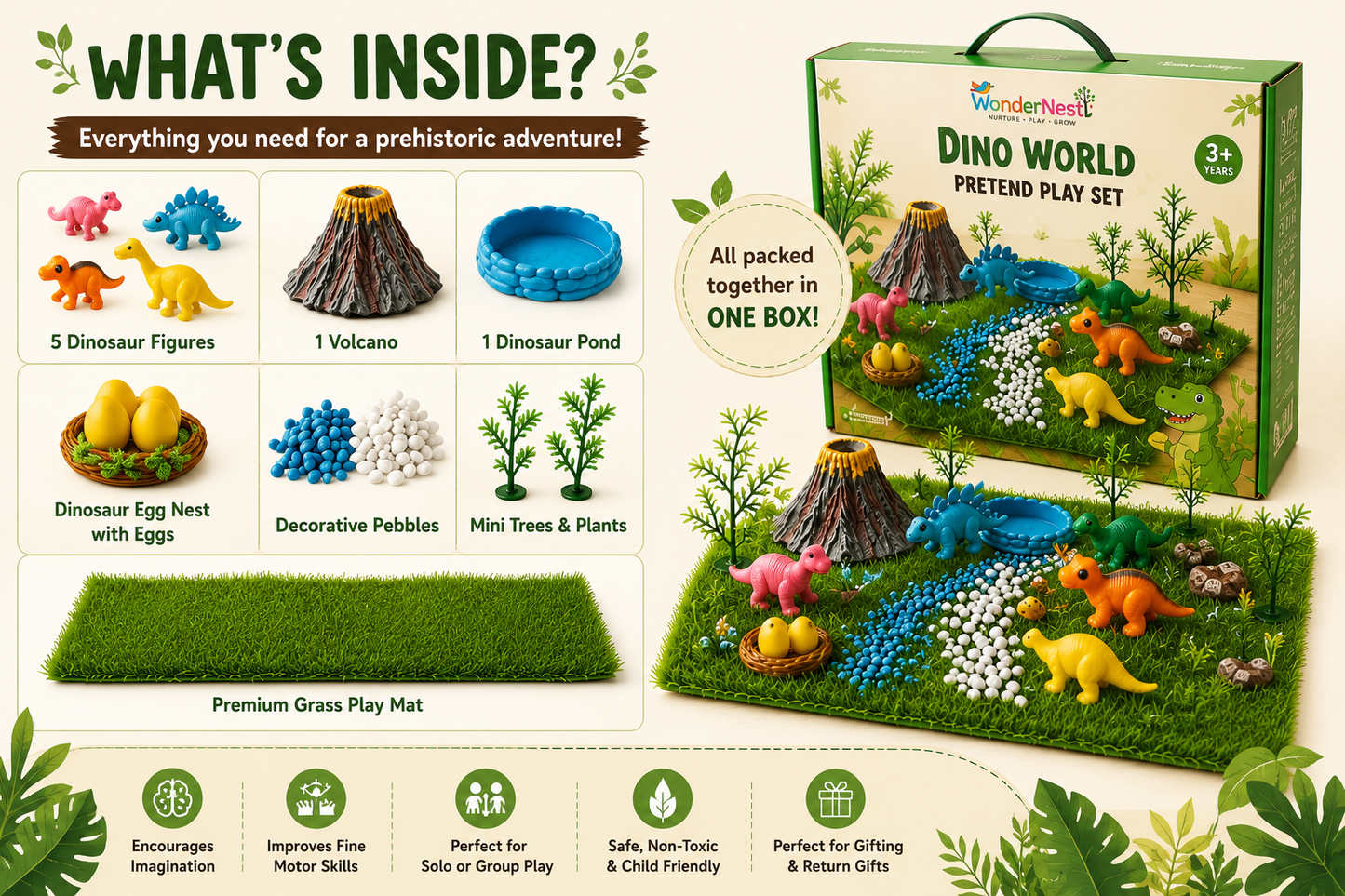 Dino World Sensory and Pretend Play Set