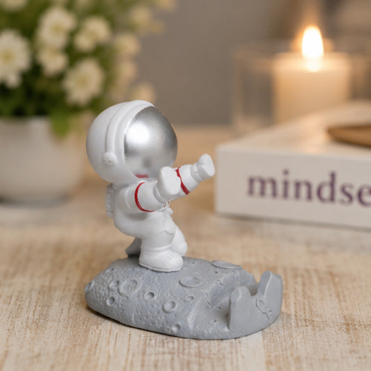 Astronaut Phone Stand - Silver