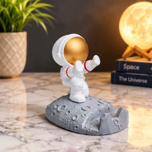 Astronaut Phone Stand - Golden