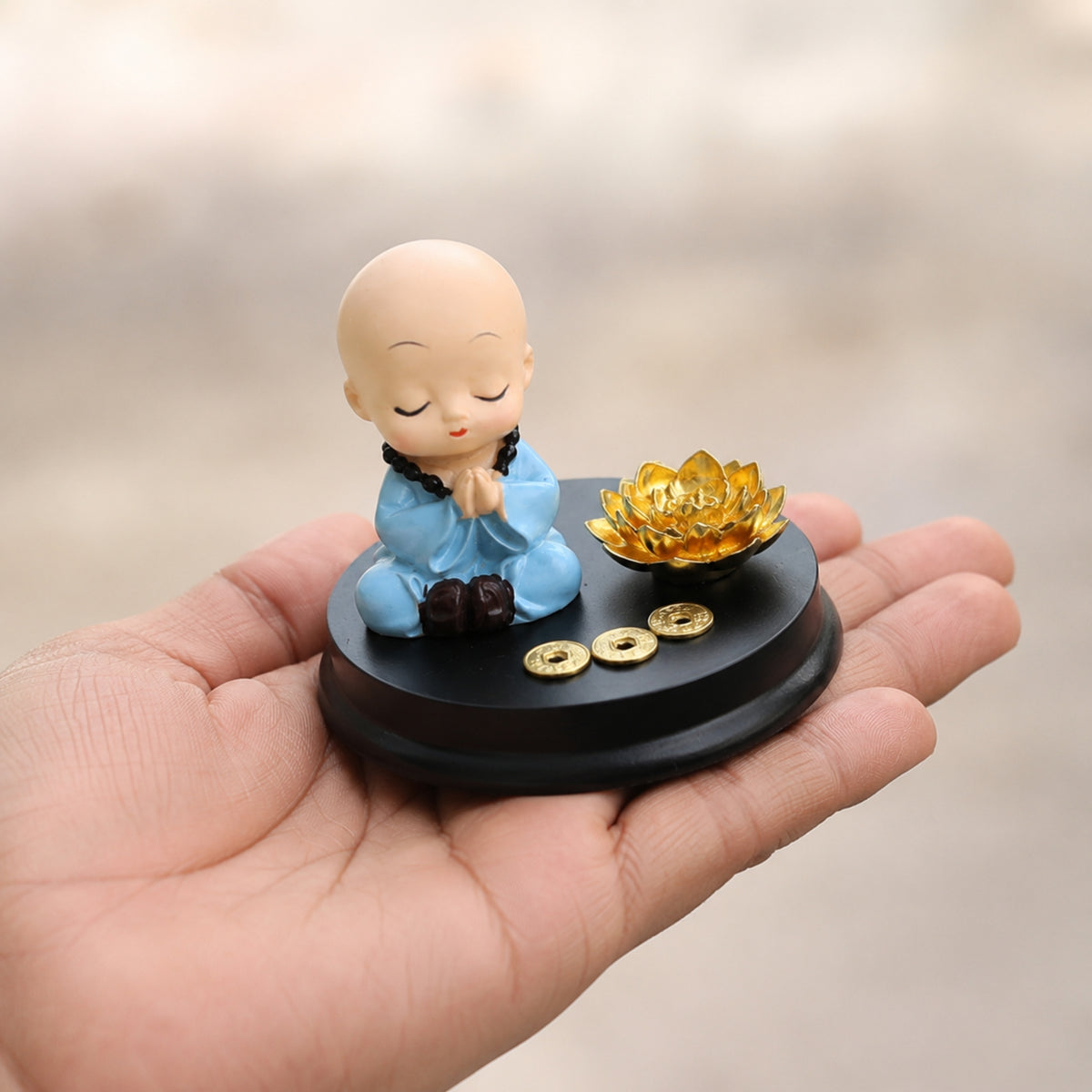 Monk with Namaste Incense Stick Stand