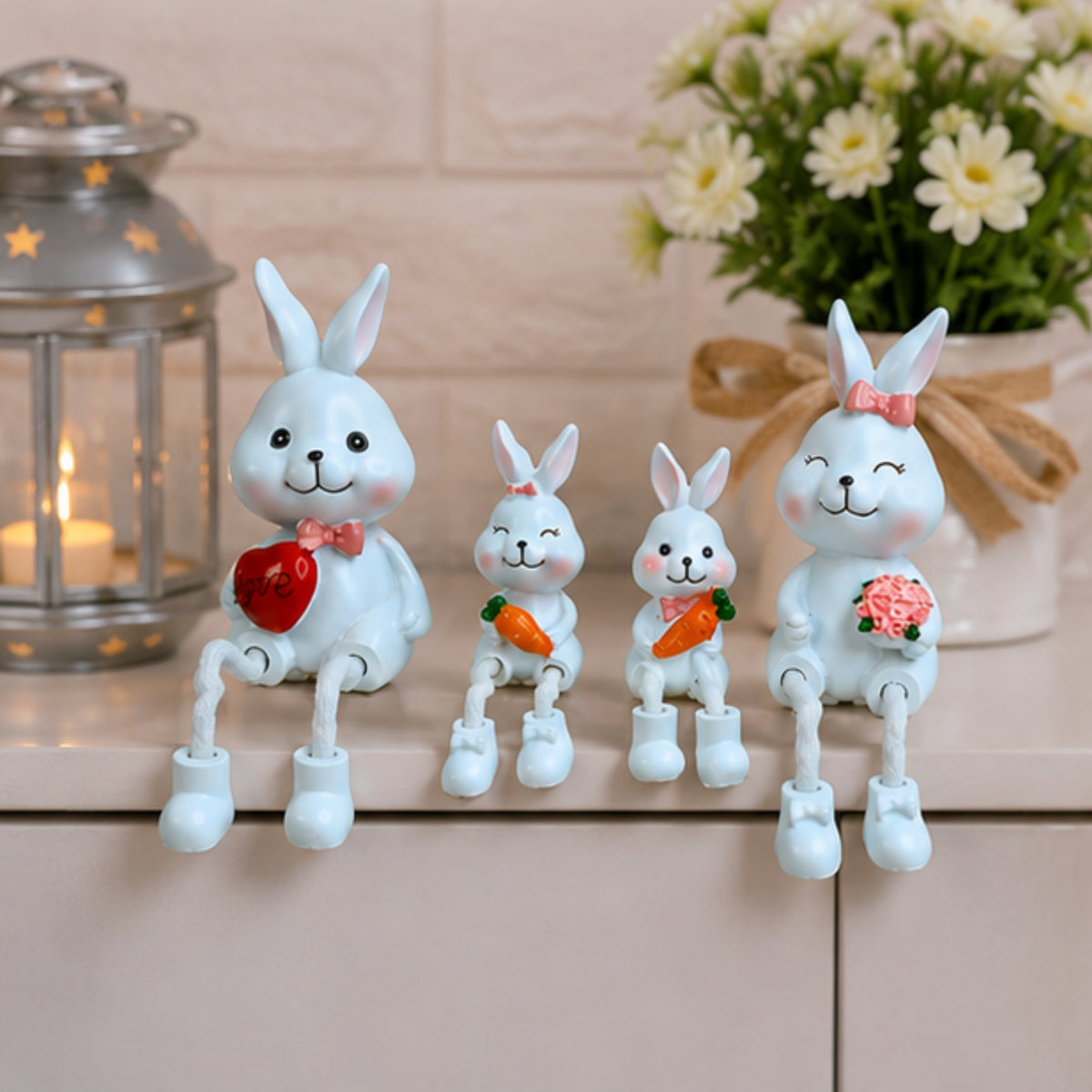 Bunny Family Hanging Dolls (Set of 4)