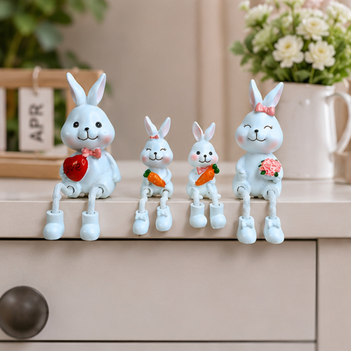 Bunny Family Hanging Dolls (Set of 4)