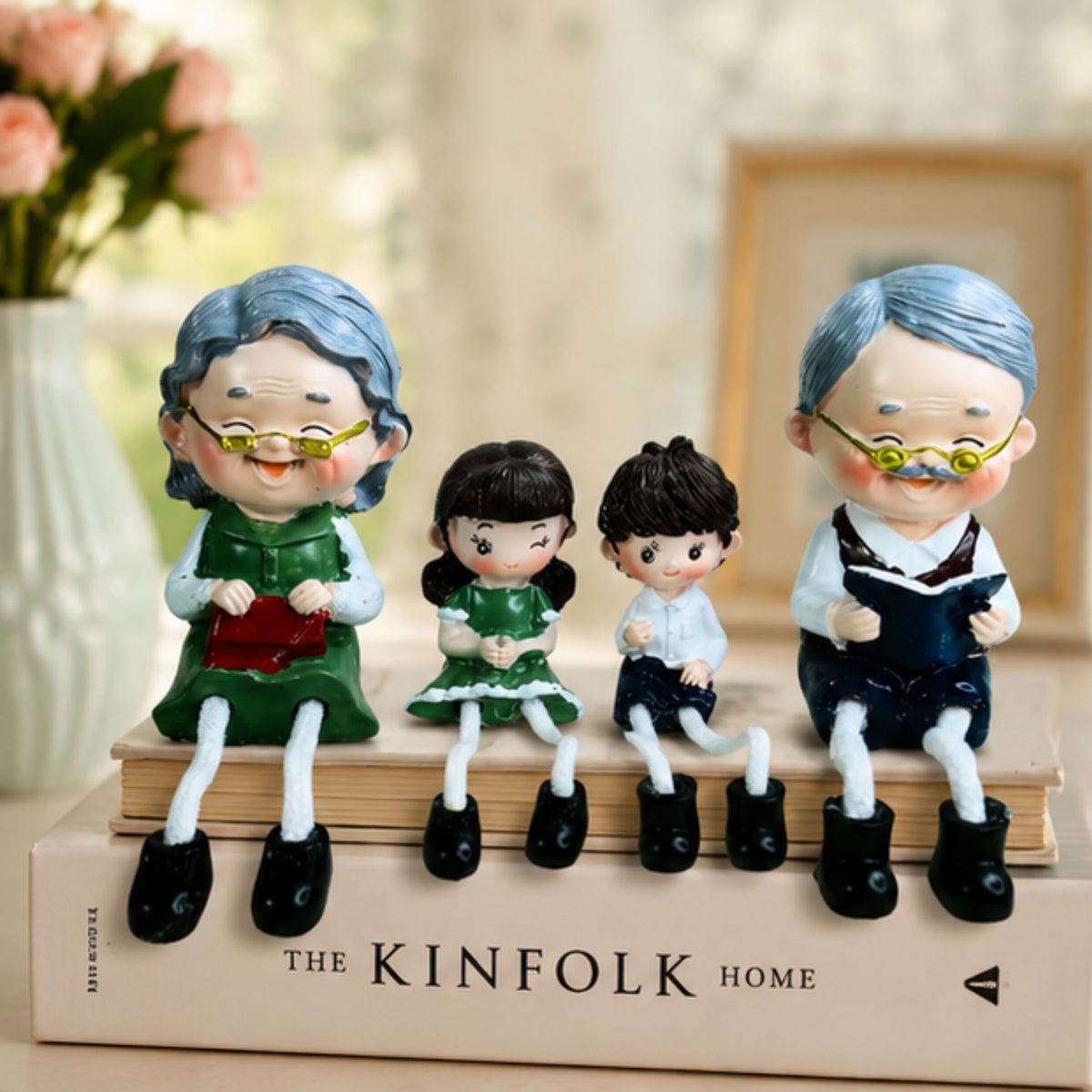 Grandparents & Grandkids Hanging Dolls (Set of 4)