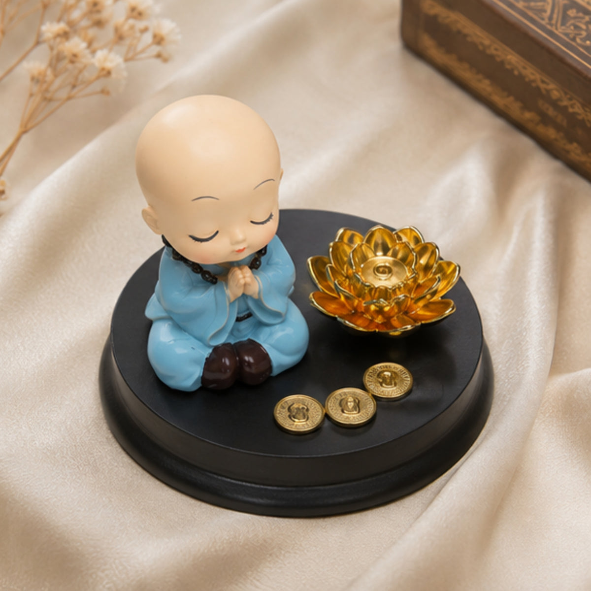 Monk with Namaste Incense Stick Stand