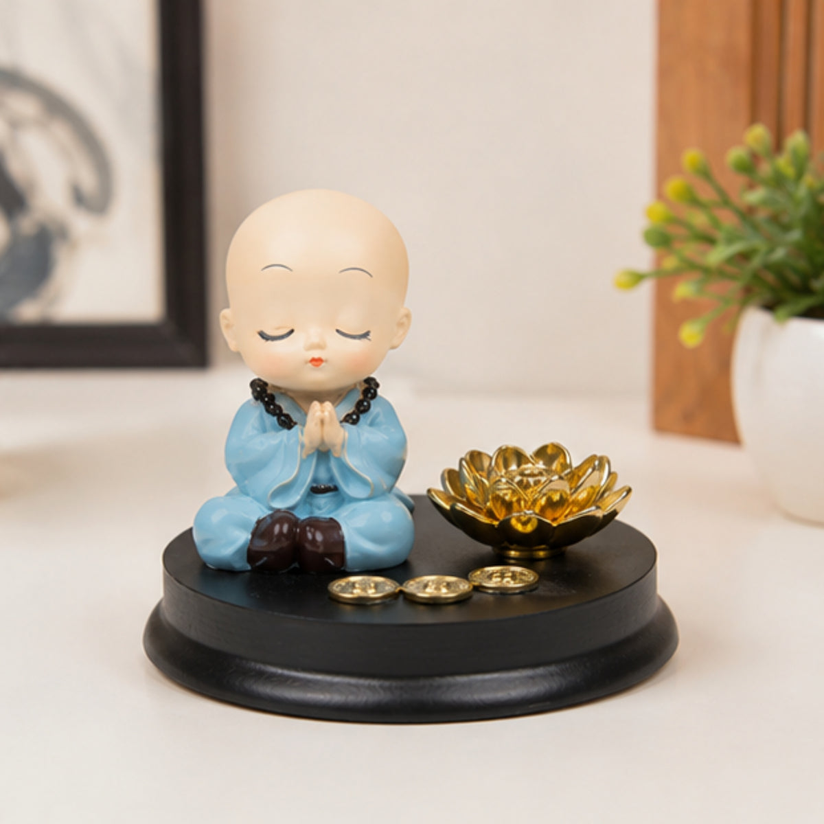 Monk with Namaste Incense Stick Stand