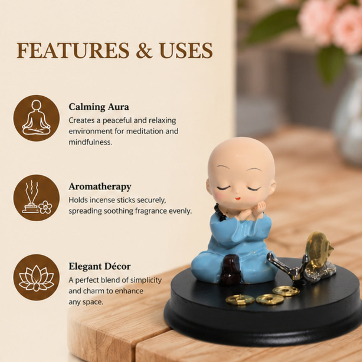 Sleeping Monk Incense Stick Stand