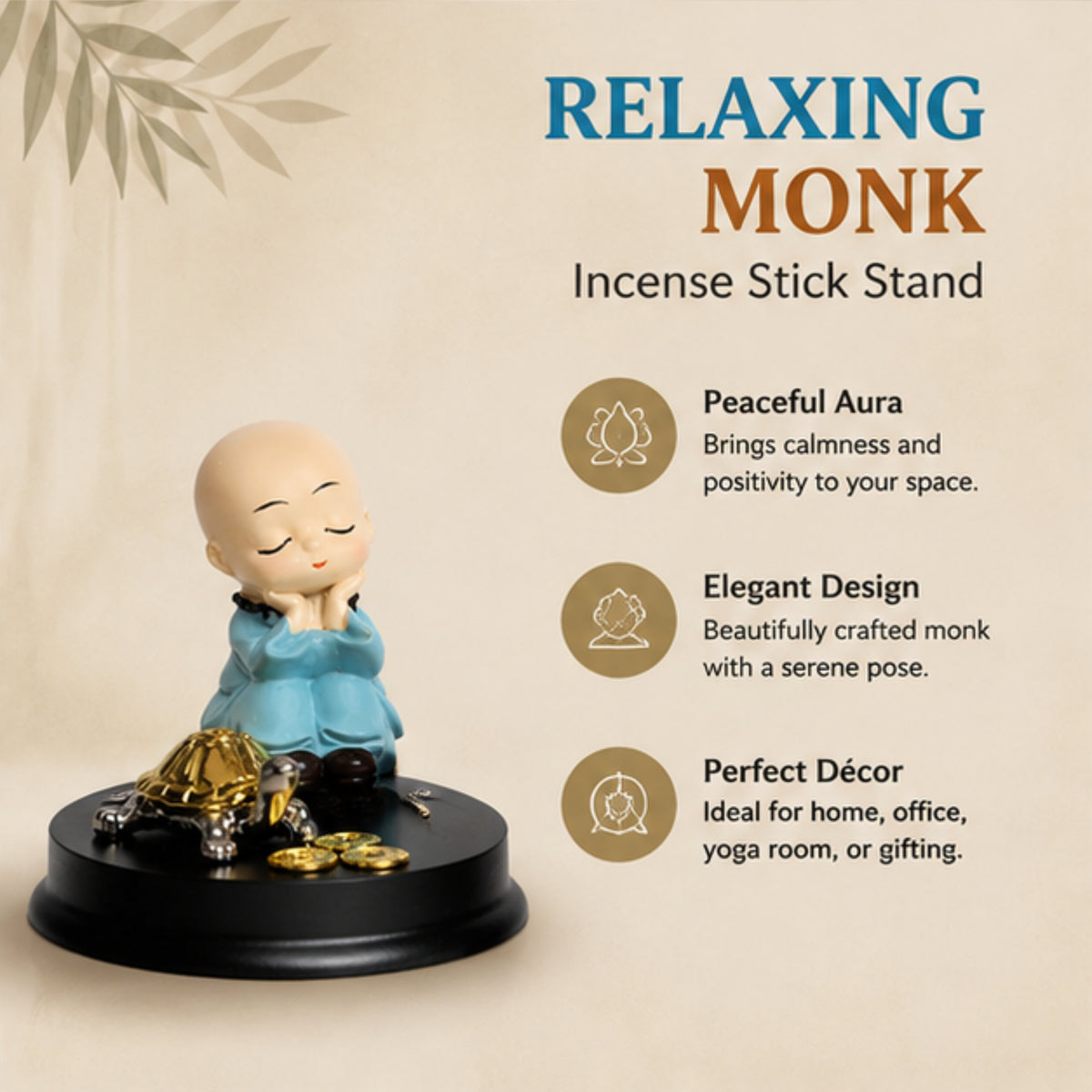 Relaxing Monk Incense Stick Stand