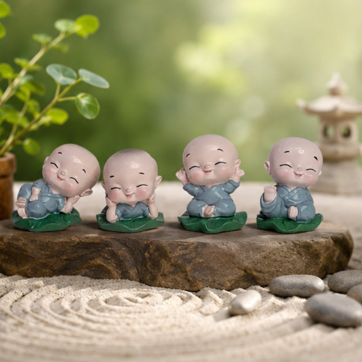 Smiling Baby Monks Set of 4