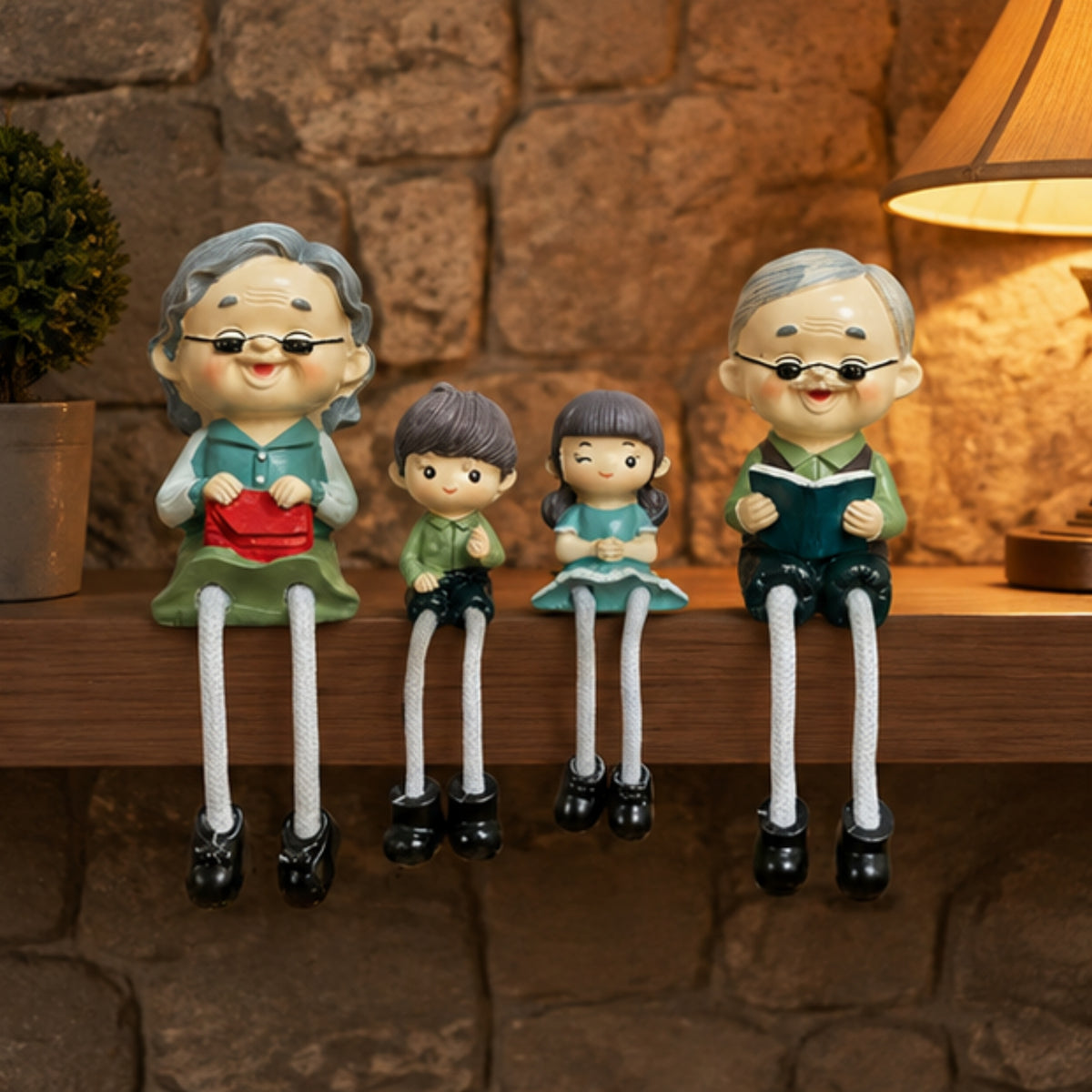 4-Piece Grandparents & Grandkids Shelf Sitter