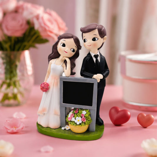 Wedding Couple Figurine - Blackboard Edition